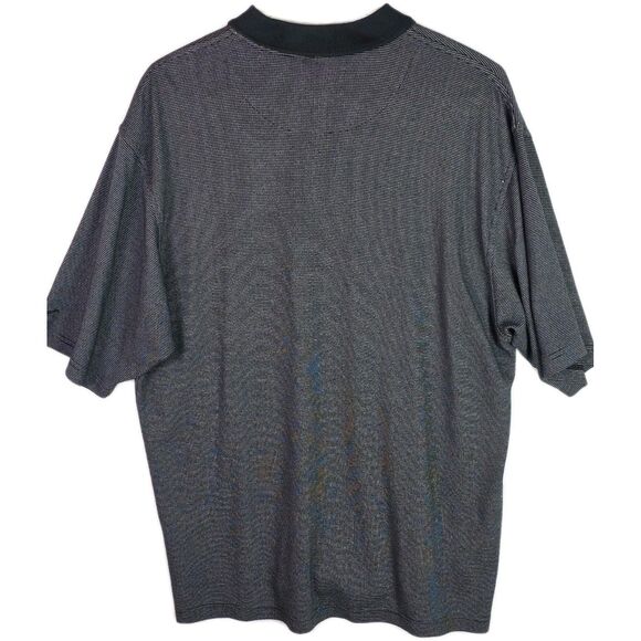 Vintage Nike Polo Shirt Men's Medium Black Striped‎ Livestrong Lance Armstrong - Picture 6 of 13